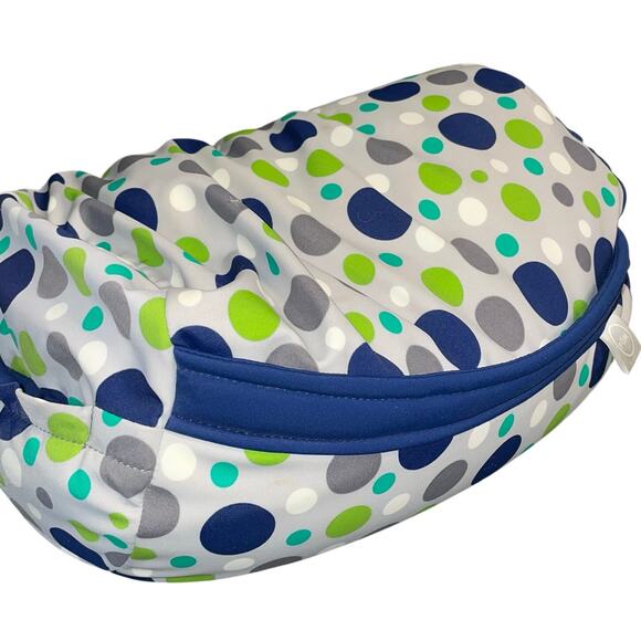 FOM Brookstone Polka Dot Tube Microbead Nylon Plush Stuffed Pillow 12" Pocket - Picture 1 of 9